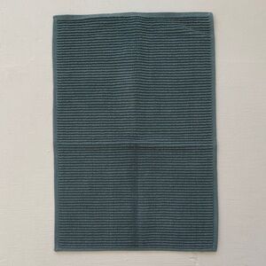 Textured Teal Bath Rug